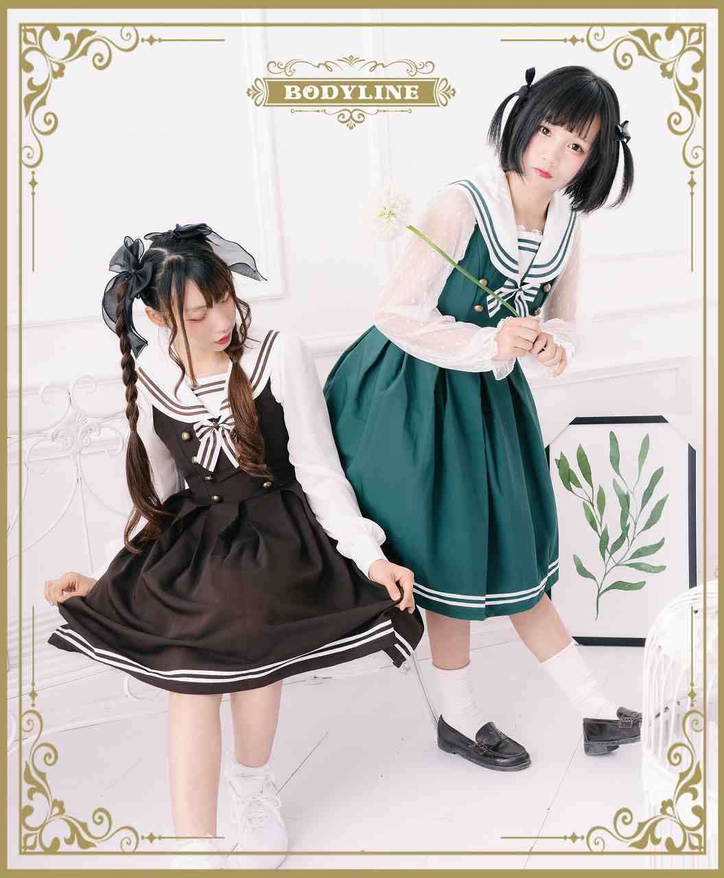 セーラー服 乙女心くすぐる甘々セーラーワンピース