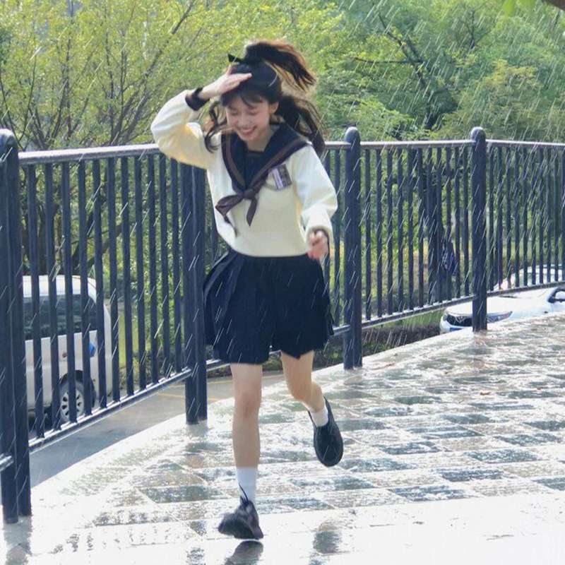 セーラー服 学生風 長袖制服セット