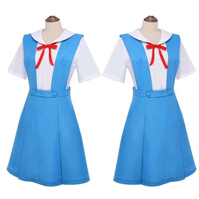 セーラー服 リボン飾り付きジャンパースカート風セーラー服
