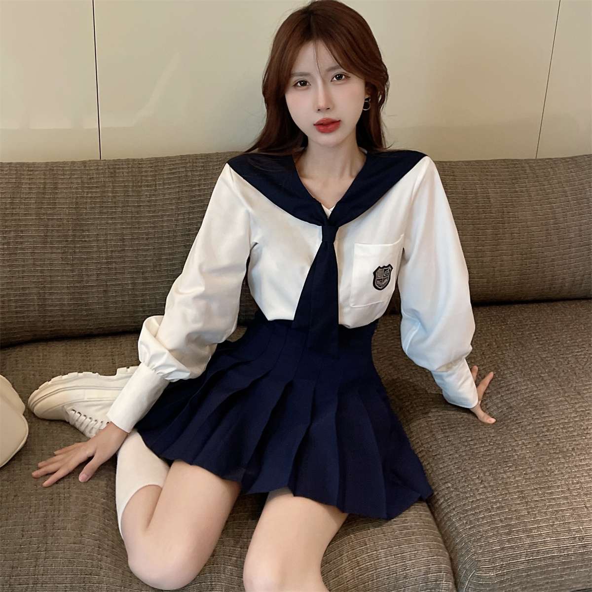 セーラー服 クラシックセーラー風学生服 長袖セット