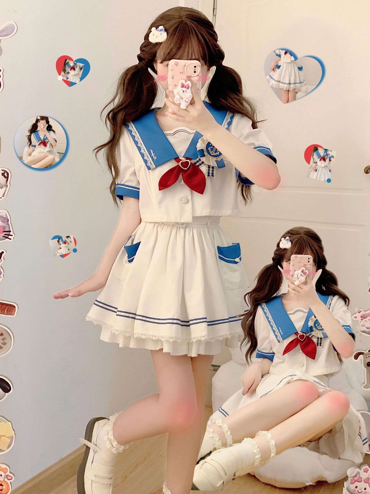 セーラー服 海軍風セーラーコスプレワンピース