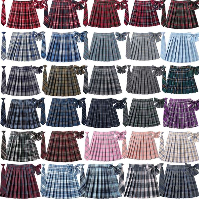 セーラー服 プリーツチェックスカート セット