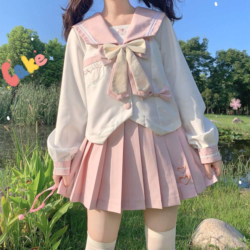 セーラー服 ガーリーリボンセーラー風制服セット