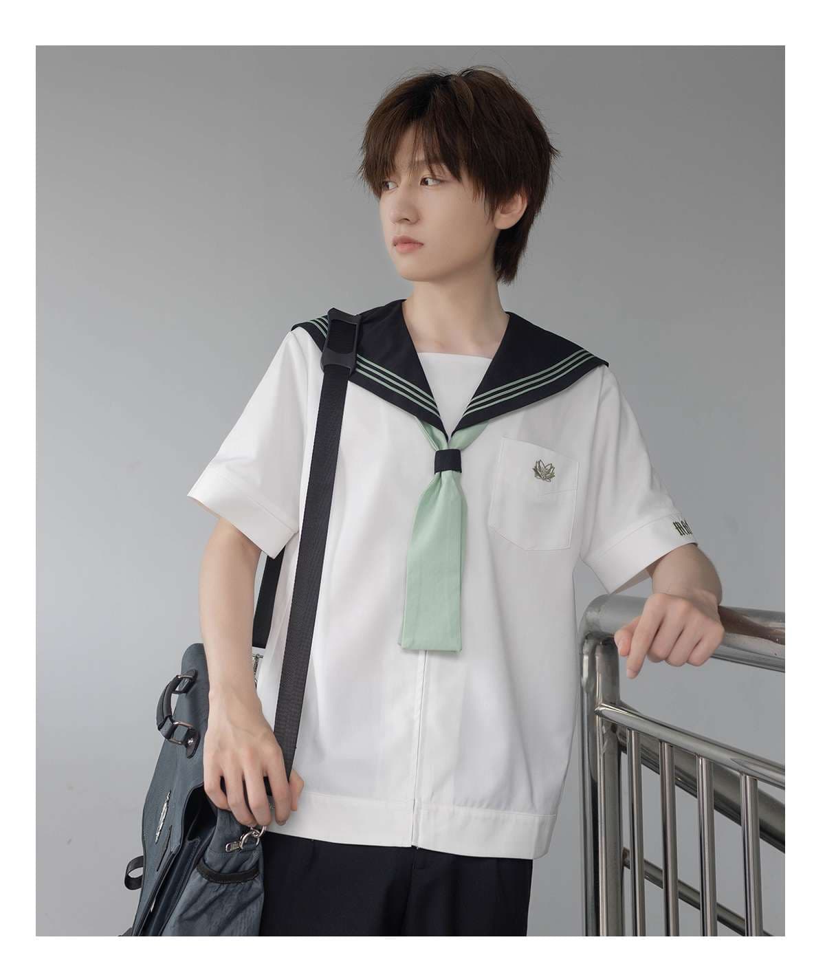 セーラー服 学生風メンズ 上下セット