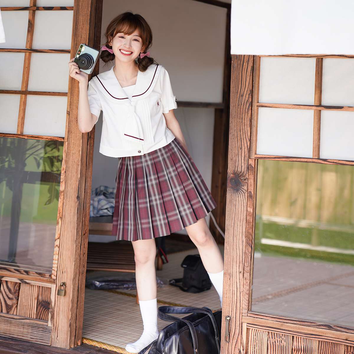 セーラー服 ショートスカート＆セーターカーディガンセット