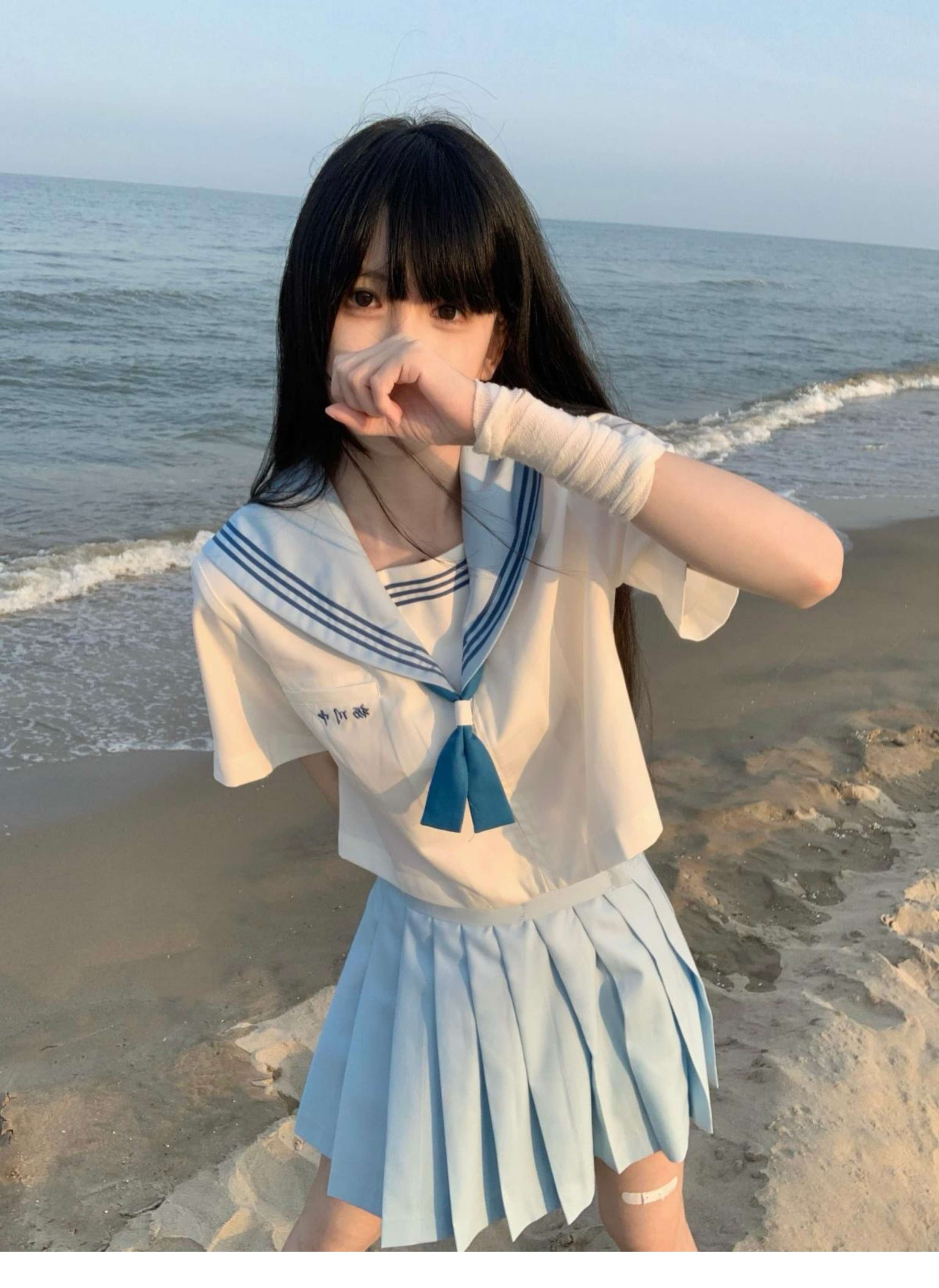 セーラー服 清楚な学園風 長袖上下セット