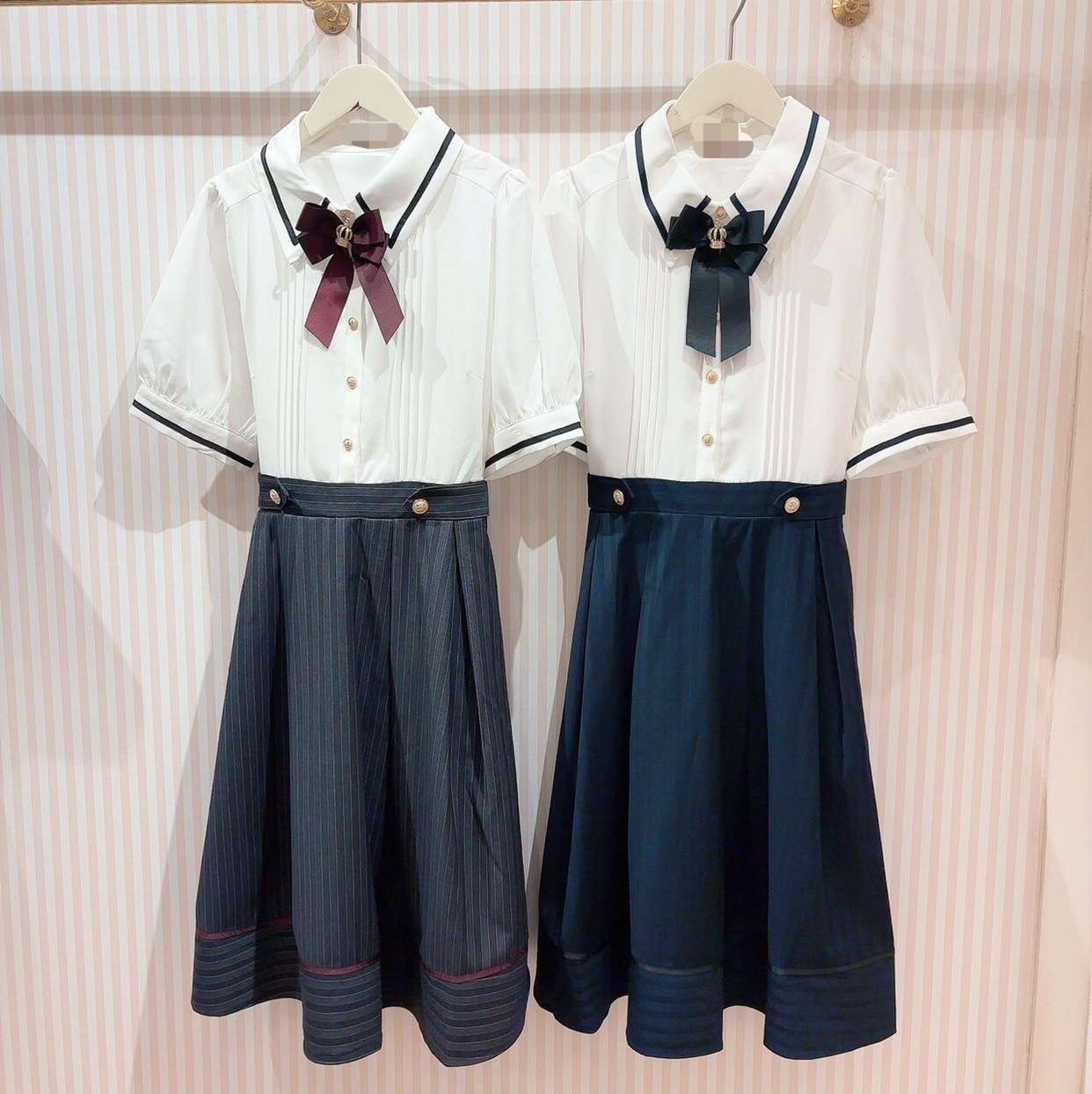 セーラー服 レトロ学園風ゴシックロリータワンピースセット