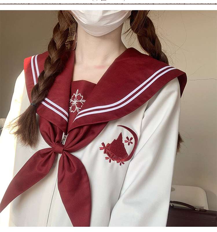 セーラー服 学園風 リボン付き制服セット