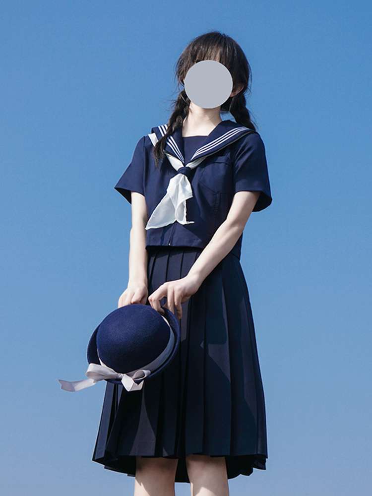 セーラー服 クラシック長袖 ネイビー