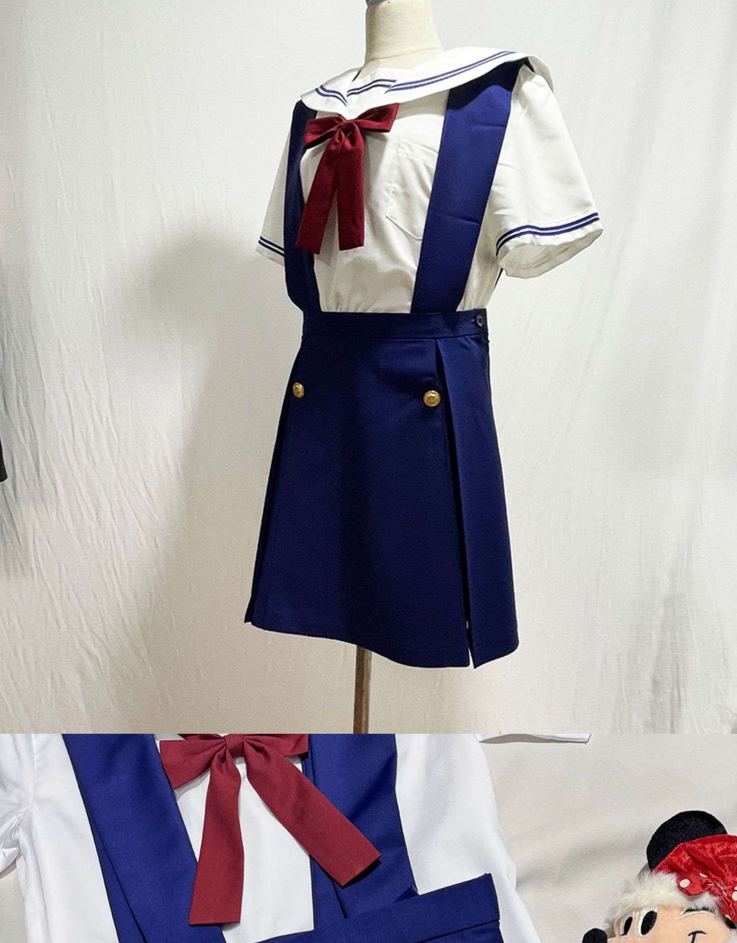 セーラー服 青白 アニメ風コスプレ衣装