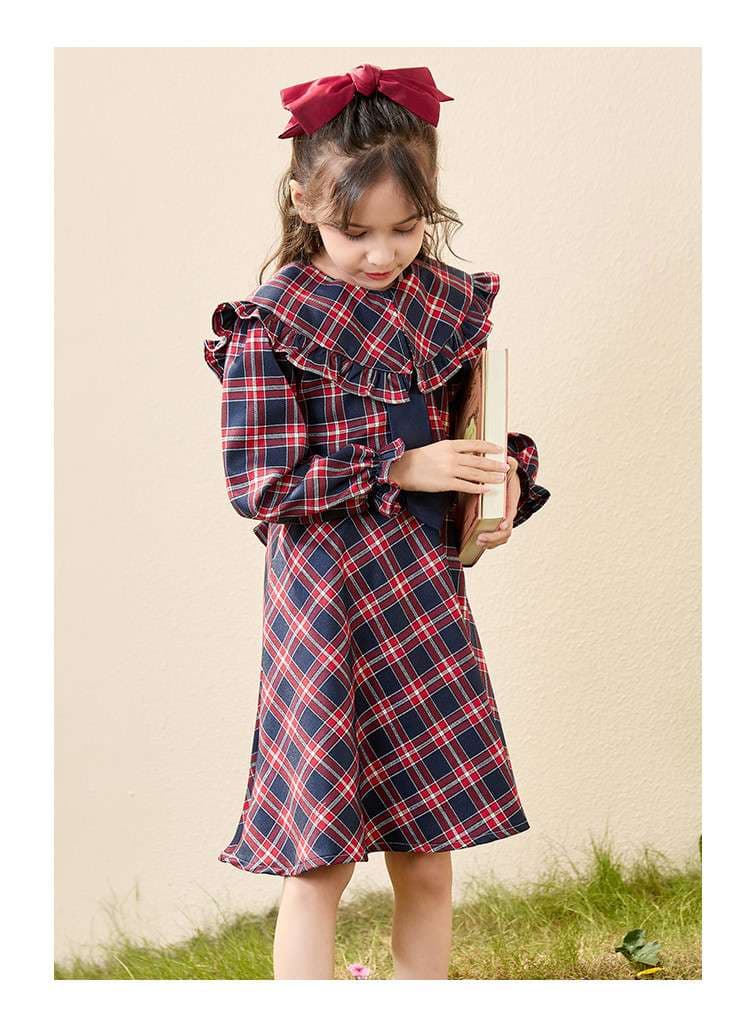 セーラー服 女の子ドレス 英国スタイルのロングスカート