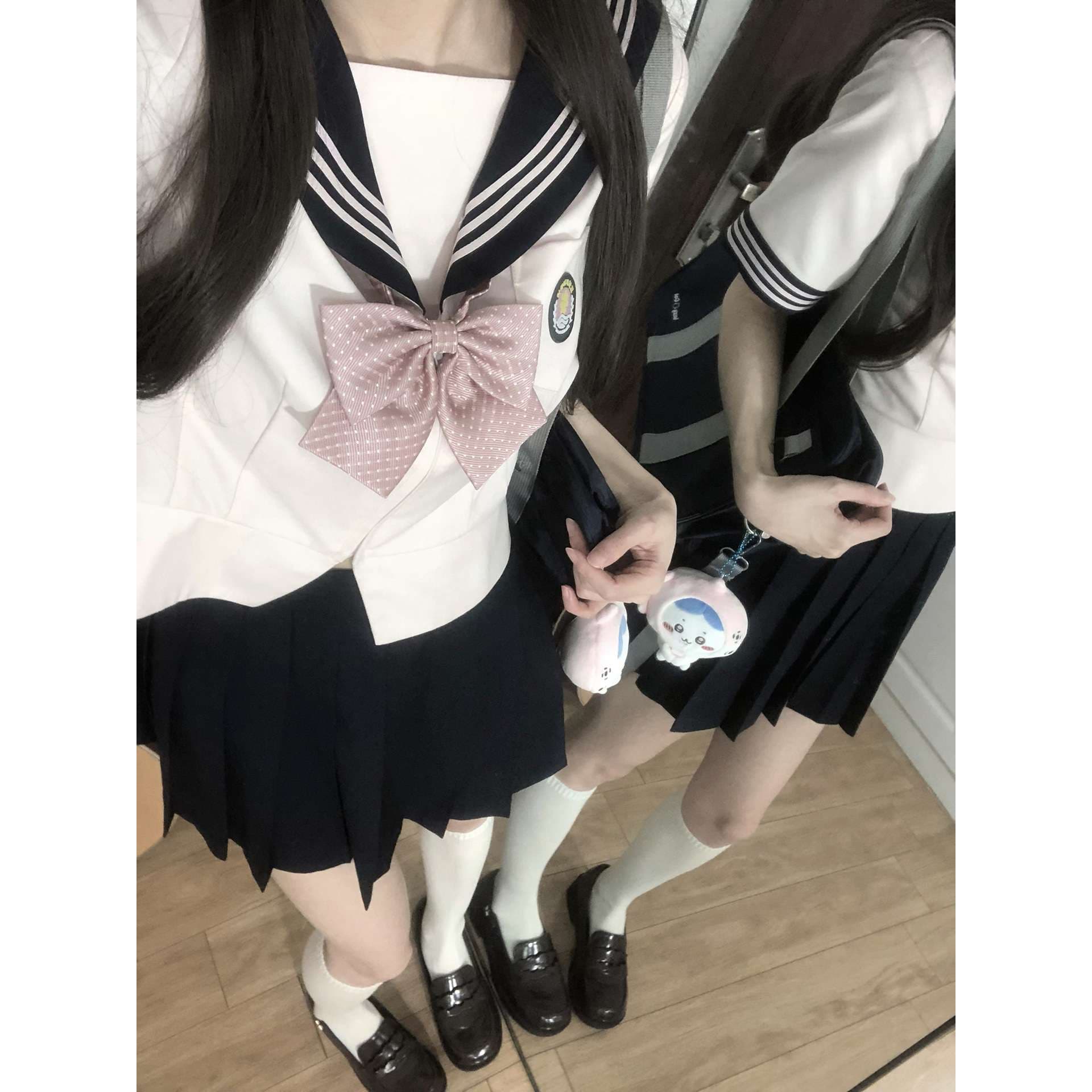 セーラー服 白ブラウス 風制服セット