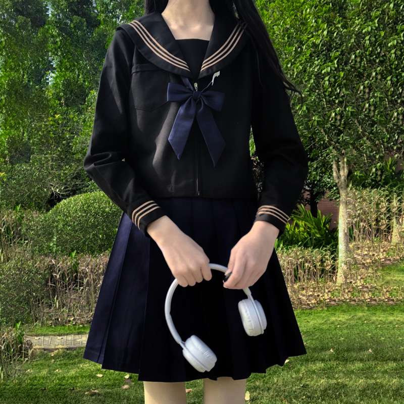 セーラー服 黒 学生制服セット クラシック