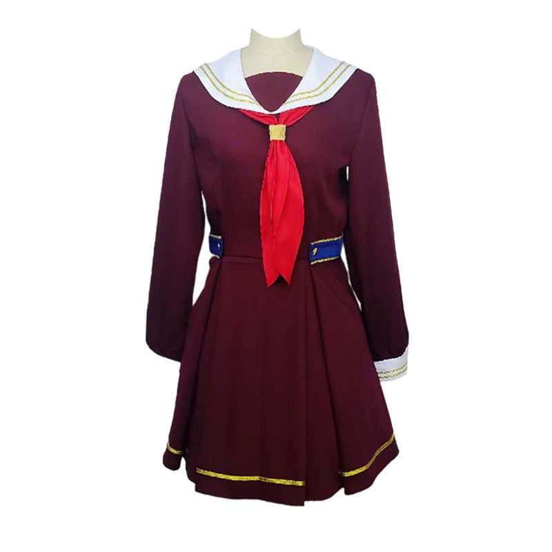 セーラー服 アニメ風 コスプレ衣装 マルーン