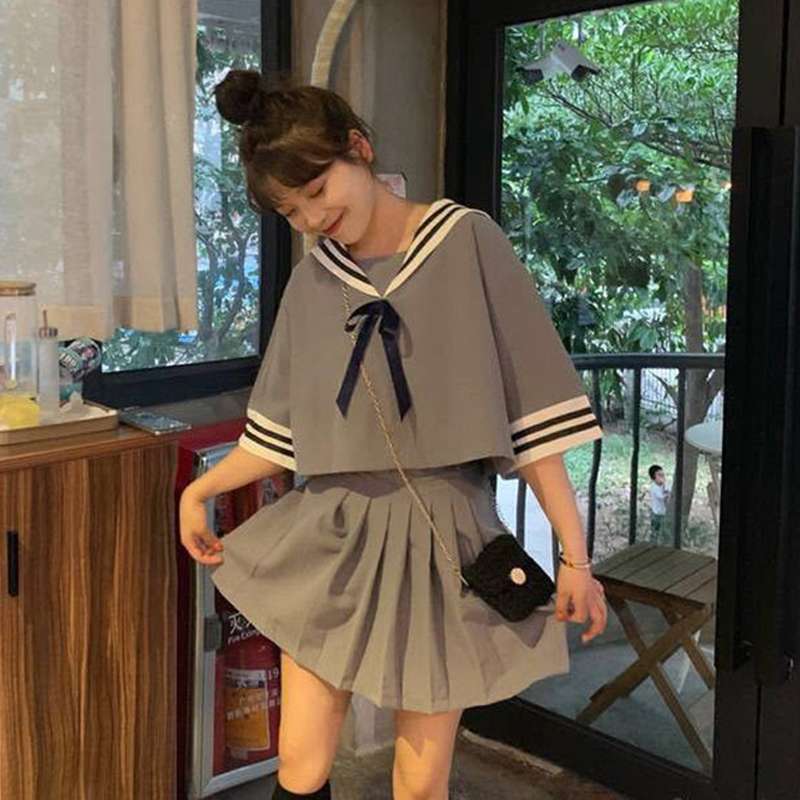セーラー服 レトロ風 ツーピースセット