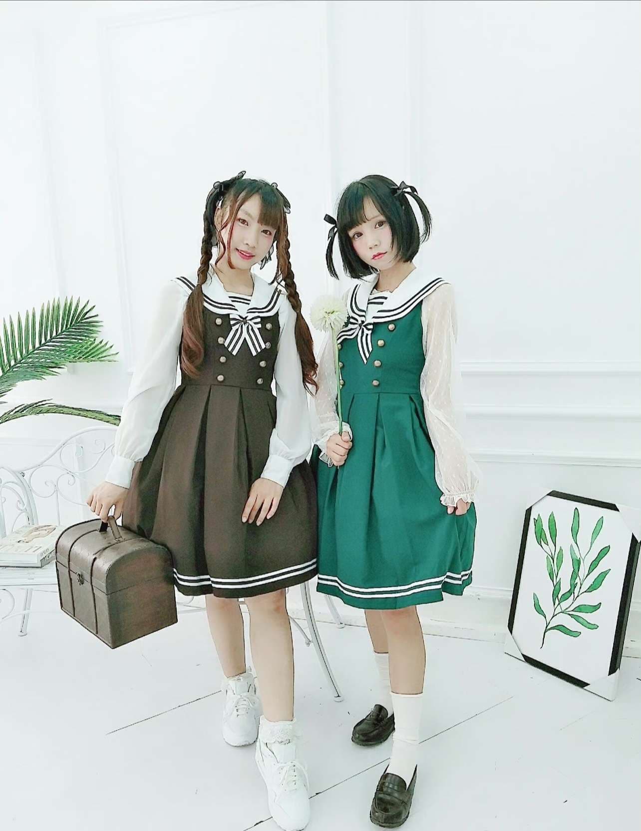 セーラー服 乙女心くすぐる甘々セーラーワンピース