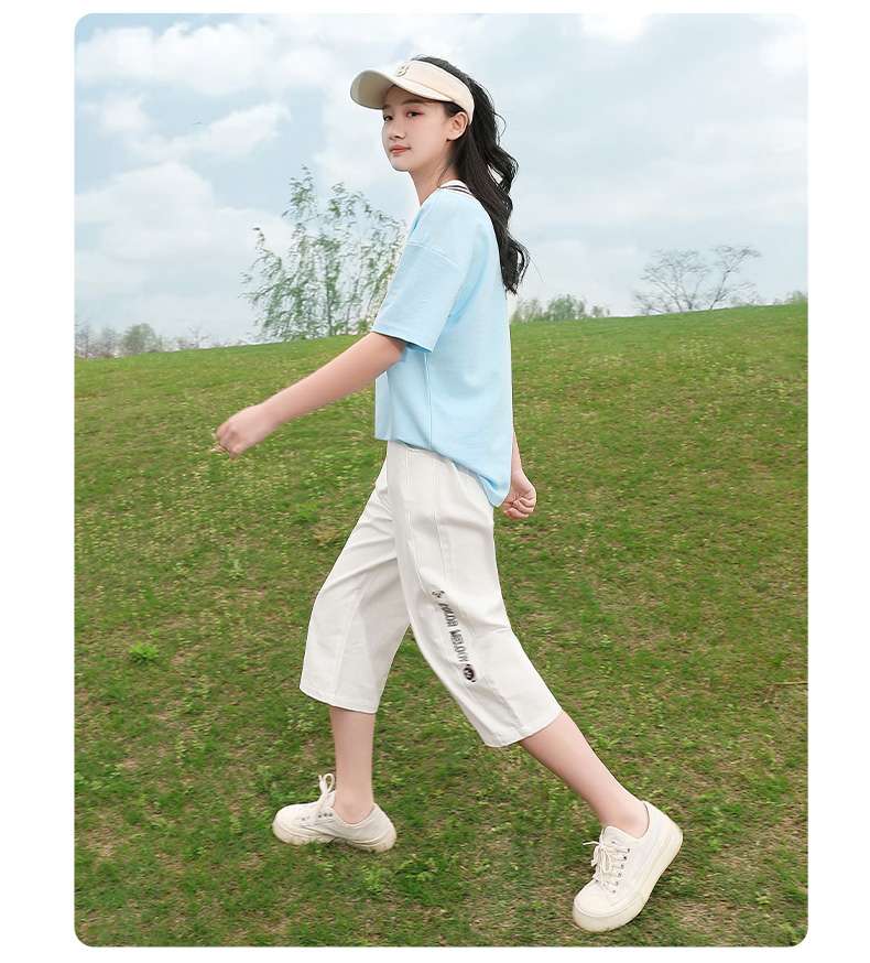 セーラー服 学園風リボン付きセーラーカラーTシャツ