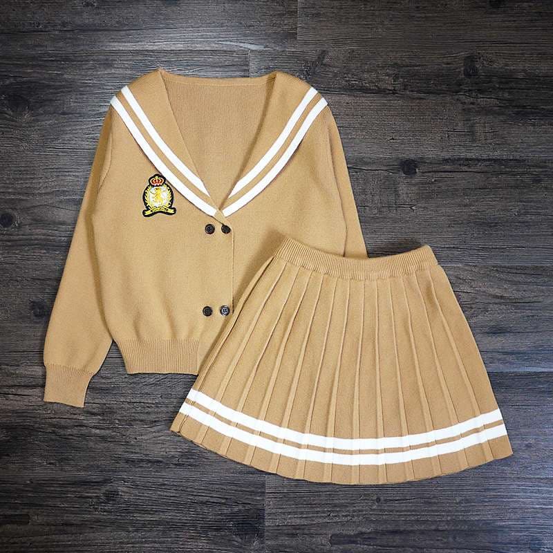 セーラー服 クラシックセーラー風 カーディガン&スカートセット