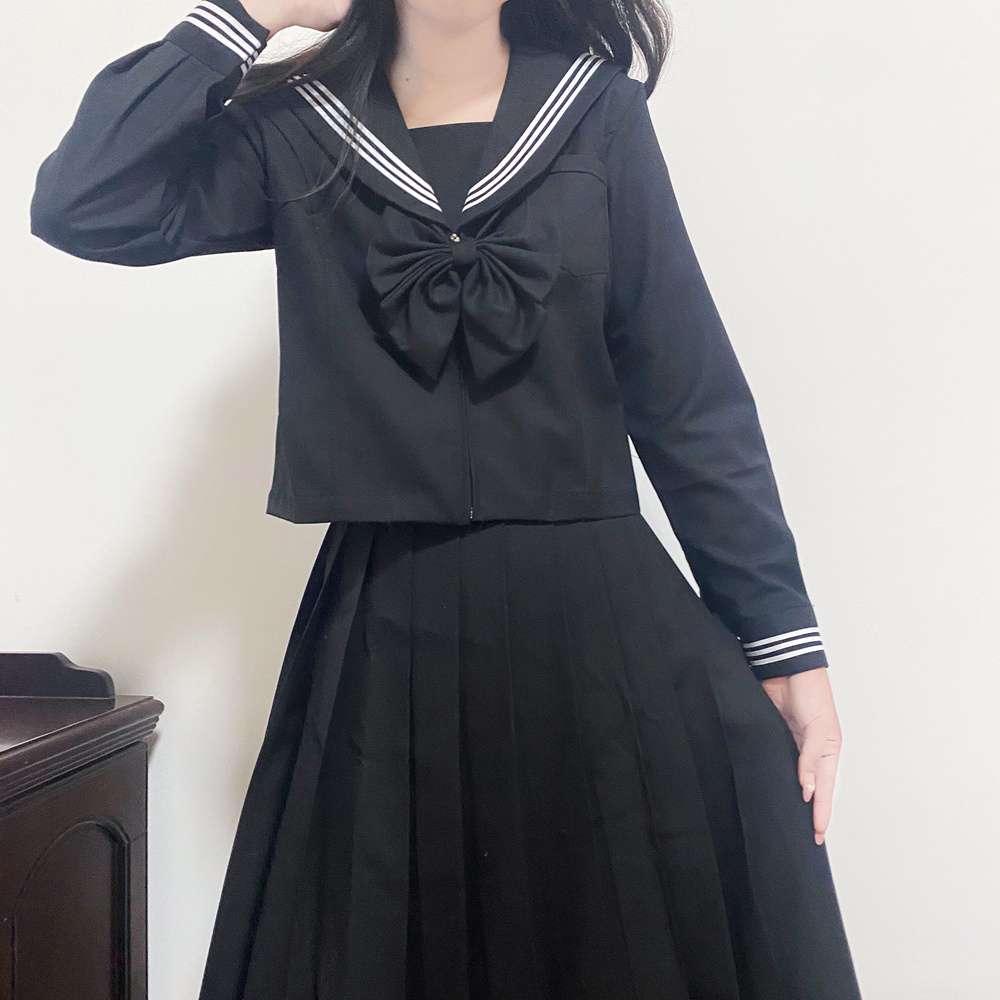 セーラー服 クラシックリボン 制服風ワンピース