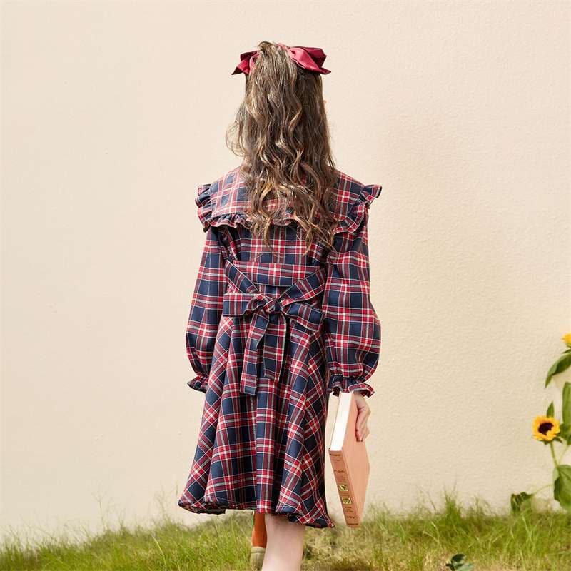 セーラー服 女の子ドレス 英国スタイルのロングスカート