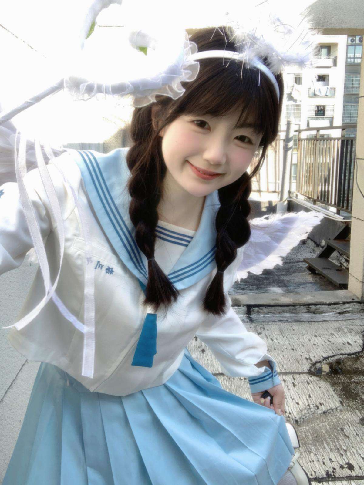 セーラー服 清楚な学園風 長袖上下セット