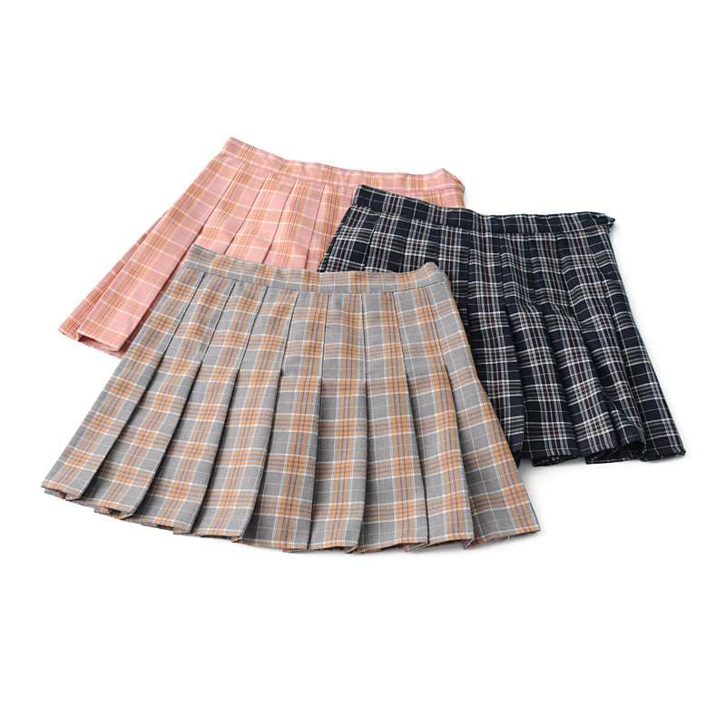 セーラー服 チェック柄プリーツスカート