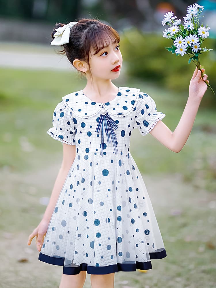セーラー服 水玉リボンセーラーワンピース