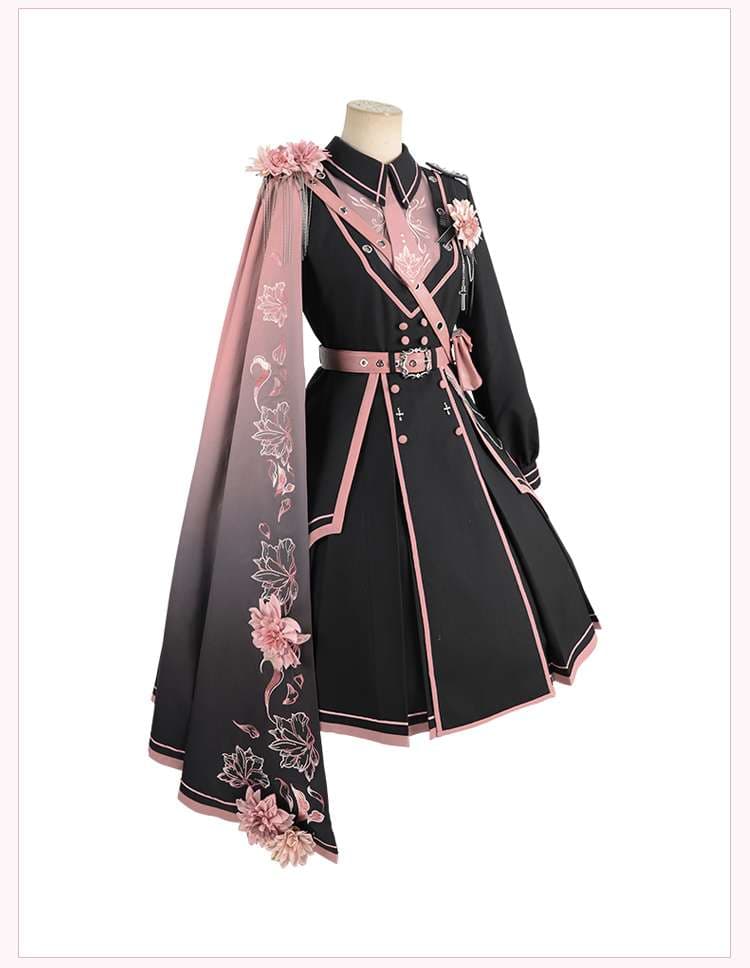 セーラー服 桜花軍服風ロリータワンピース