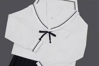 セーラー服 大きなリボンの 上下セット