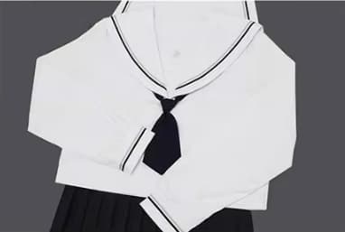 セーラー服 大きなリボンの 上下セット