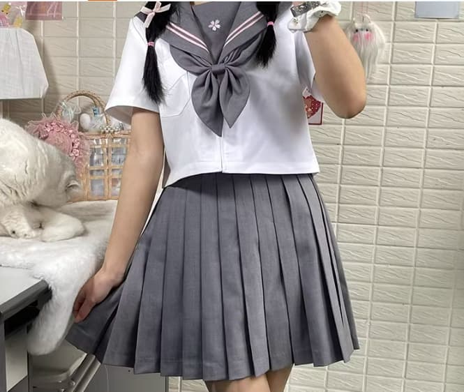 セーラー服 可愛いグレー系 制服セット