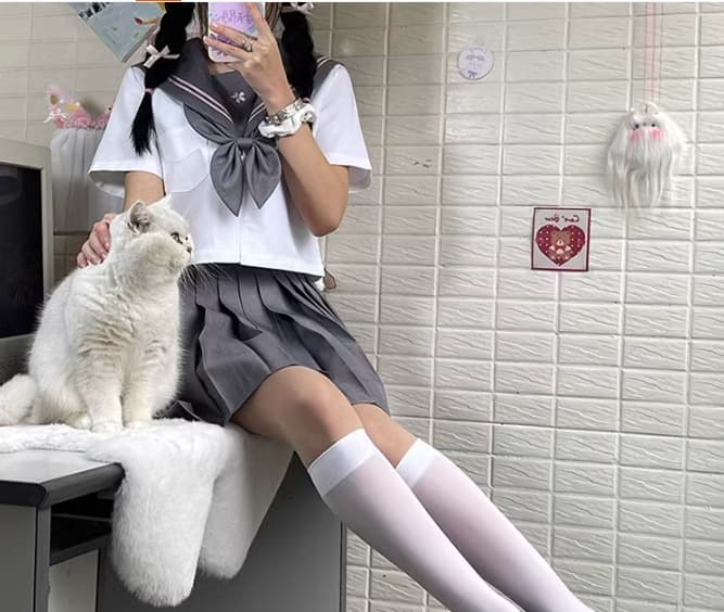 セーラー服 可愛いグレー系 制服セット