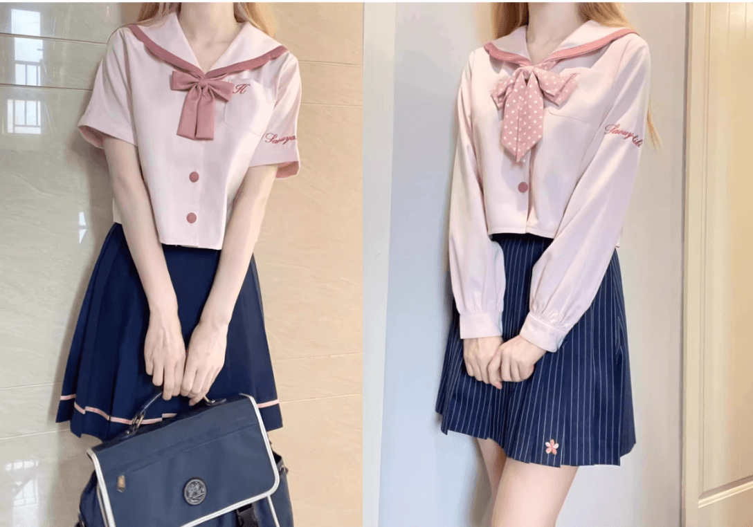セーラー服 春色ピンク セット