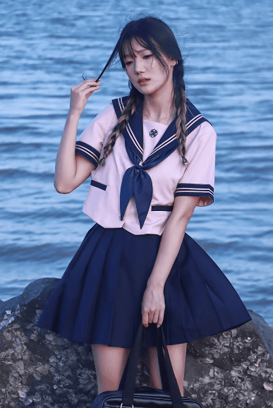 セーラー服 可愛いピンク系 上下セット
