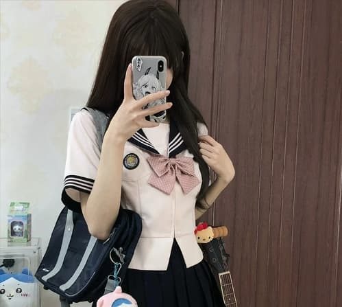 セーラー服 白ブラウス 風制服セット