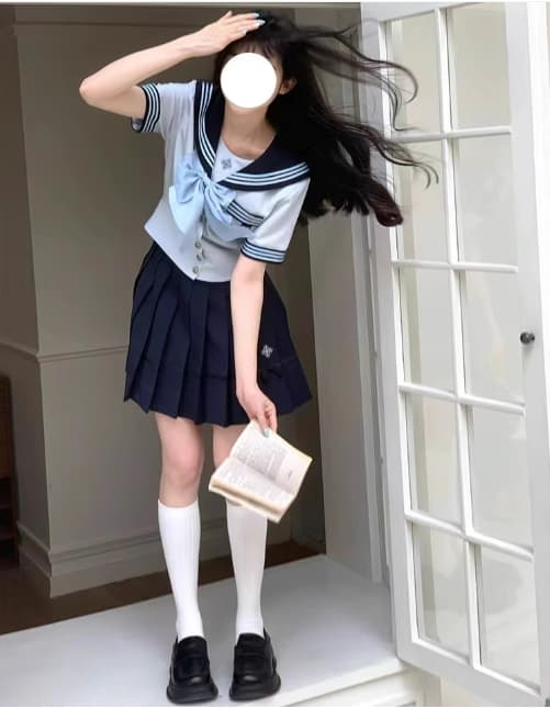 セーラー服 爽やかブルーリボン セーラー制服