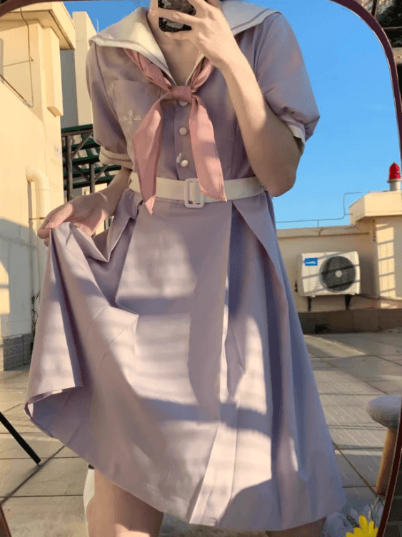 セーラー服 甘めガーリー ワンピース
