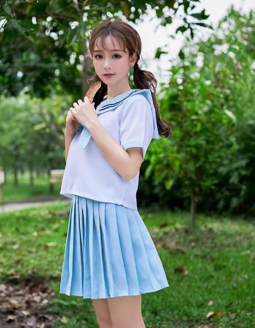セーラー服 可愛い桜色 スクールコーデセット