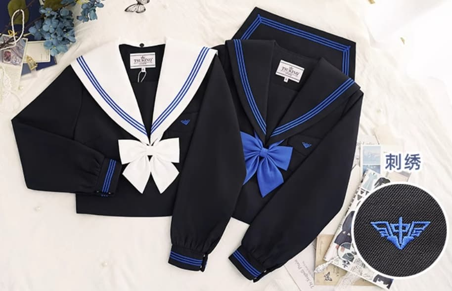 セーラー服 冬の雪国 学生風コスチューム