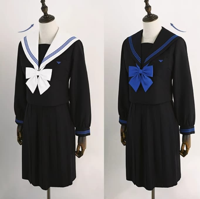 セーラー服 冬の雪国 学生風コスチューム