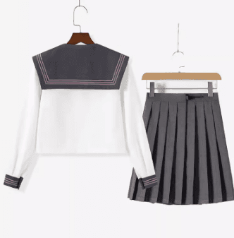 セーラー服 クラシック グレー&ピンク