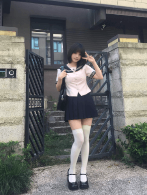 セーラー服 桜色トップス