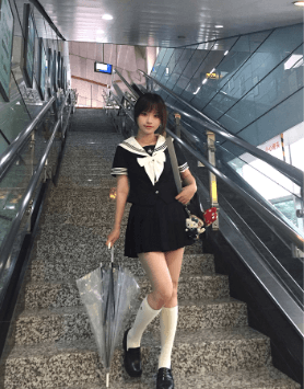 セーラー服 桜色トップス