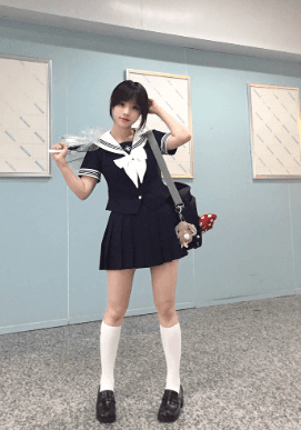 セーラー服 桜色トップス
