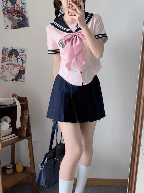 セーラー服 ピンクリボン 乙女スタイル