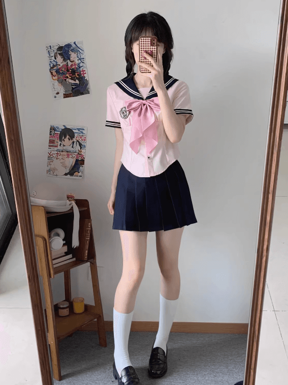 セーラー服 ピンクリボン 乙女スタイル