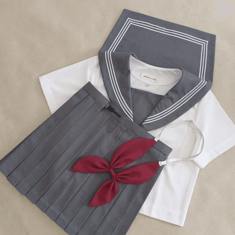 セーラー服 エレガントグレー＆ホワイト セット