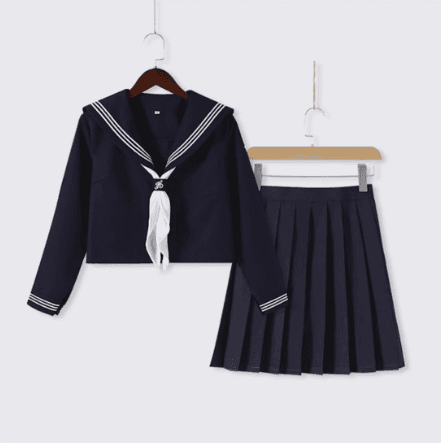 セーラー服 クラシック紺色 上下セット