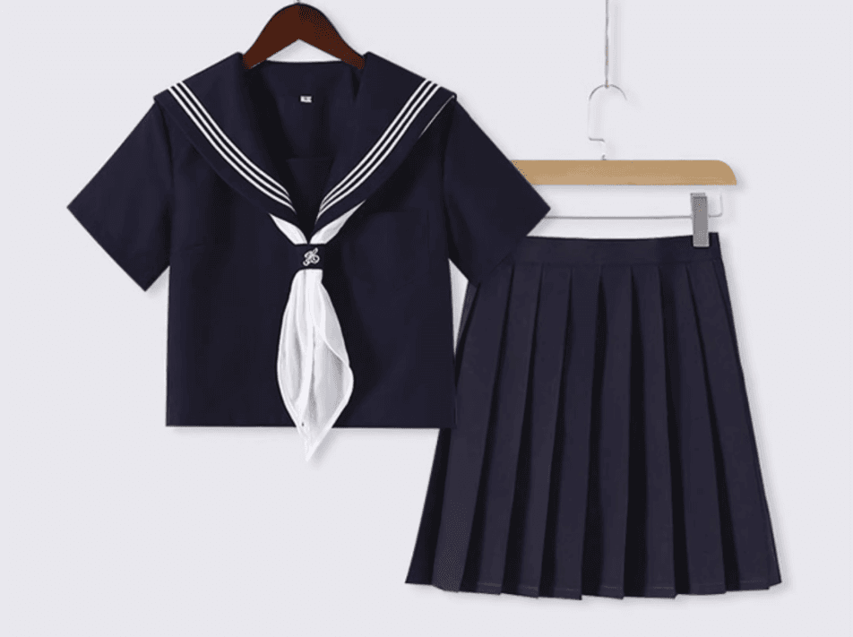 セーラー服 クラシック紺色 上下セット