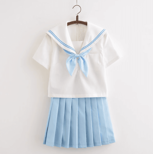 セーラー服 セーラーカラーと紺色のリボン